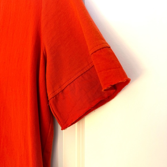 Zara Orange V-Neck Casual Dress - Picture 5 of 9